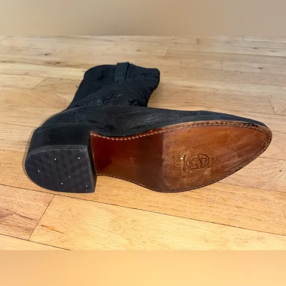 NEW Durango Western Distressed Black Leather w metal Toe Rand Women 9.5 Men 7.5