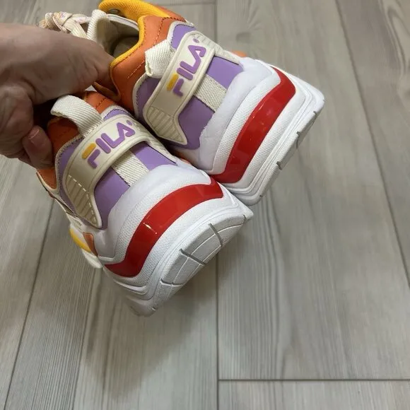 NEW Fila Women's Cage Mid Mixed Media Chunky Sneakers Size 7 1735196