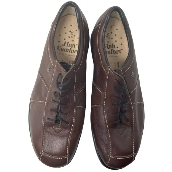 NEW FINN COMFORT Dijon Teak Comfort Shoes 6 UK Womens Size 8 US Brown Sneaker