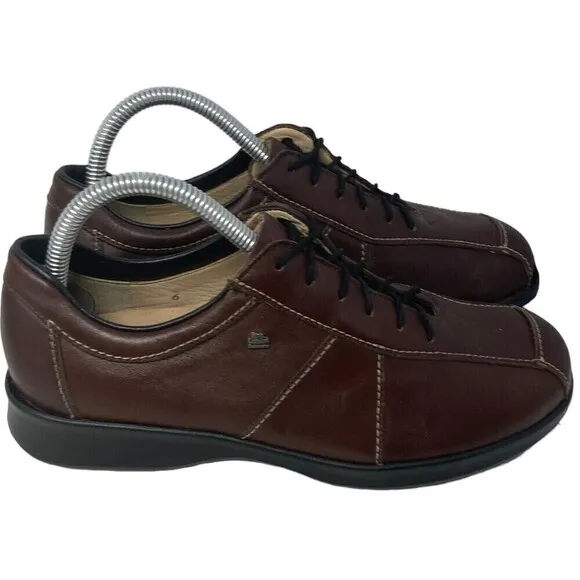 NEW FINN COMFORT Dijon Teak Comfort Shoes 6 UK Womens Size 8 US Brown Sneaker