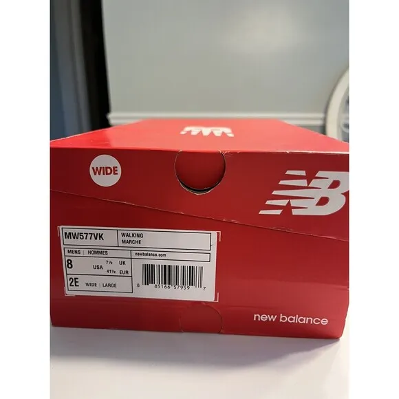 New in Box - New Balance 577 DSL-2 Wide 2E Walking Shoes Black MW577VK Men’s 8