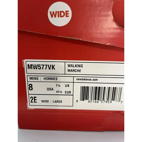 New in Box - New Balance 577 DSL-2 Wide 2E Walking Shoes Black MW577VK Men’s 8