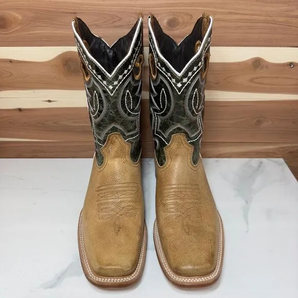 New‎ - J.B. Dillon Men's Square Toe Color Nevada Tan Western Cowboy Boots sz 7.5