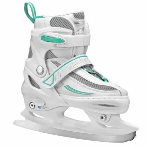 NEW LAKE PLACID girls summit adjustable ice skate in white/mint