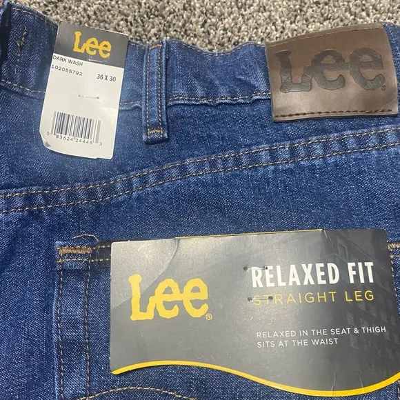 New Lee Mens 36x30 Fleece Lined Relaxed Fit  Jeans