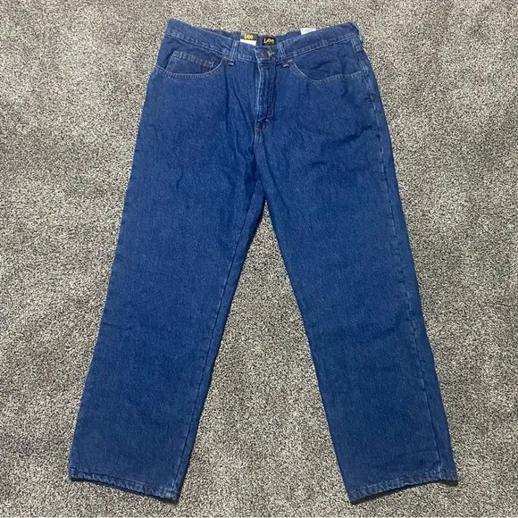 New Lee Mens 36x30 Fleece Lined Relaxed Fit  Jeans