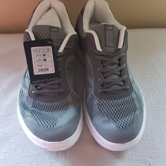 New Lotto Quaranta V Grey Cement Sneakers. Men 11,5