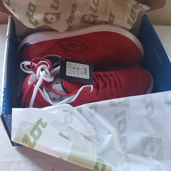 New Lotto Red and White Sneakers. Men 11,5