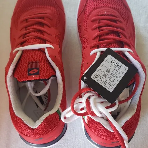 New Lotto Red and White Sneakers. Men 11,5