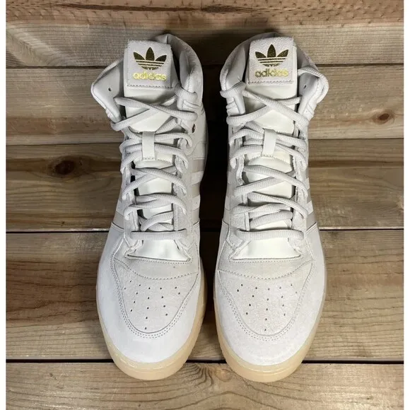 NEW Mens Size 11 - Adidas Rivalry High “Off White Cream” Lace Up Sneakers FZ6324