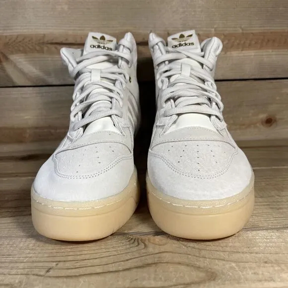NEW Mens Size 11 - Adidas Rivalry High “Off White Cream” Lace Up Sneakers FZ6324