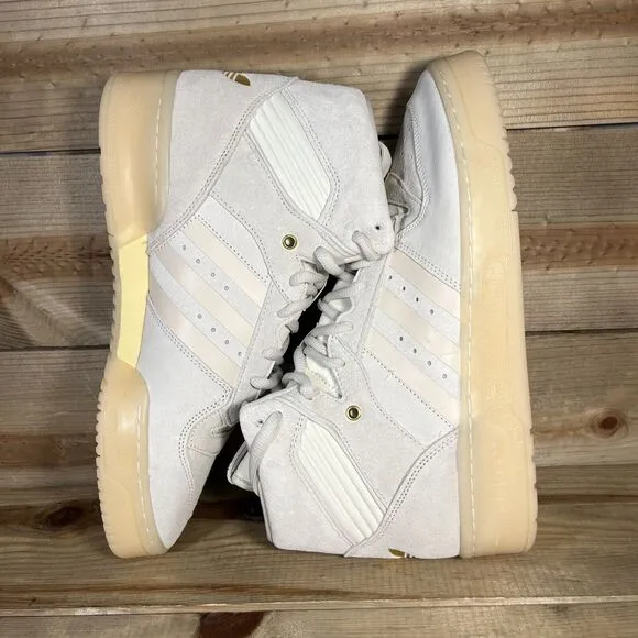 NEW Mens Size 11 - Adidas Rivalry High “Off White Cream” Lace Up Sneakers FZ6324