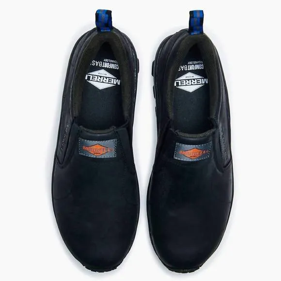 NEW MERRELL men's jungle moc leather sr work shoes in black