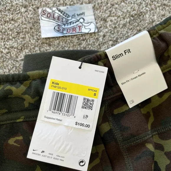 New Nike Tech Fleece Camo Tracksuit Pants Sweatpants Boys Kids FN9120 XS - XL
