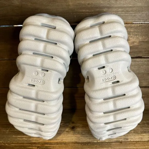 New NWT‎ Big Kids Crocs Echo Gray Comfort Clogs Sandals Shoes Size 1 Y