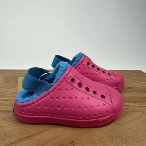 New NWT Little Kids Native Jefferson Cozy Pink Fleece Sling Shoes 5 C