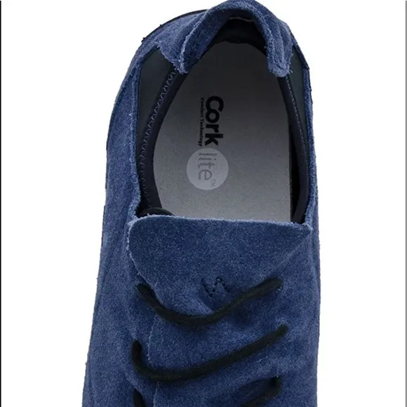 NEW! OeTZ 3300 SUPERSLICK Suede Leather Lace-up Shoe 44/11 45/12 46/13 Navy Blue