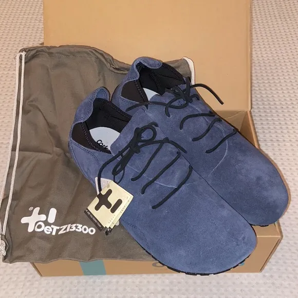 NEW! OeTZ 3300 SUPERSLICK Suede Leather Lace-up Shoe 44/11 45/12 46/13 Navy Blue
