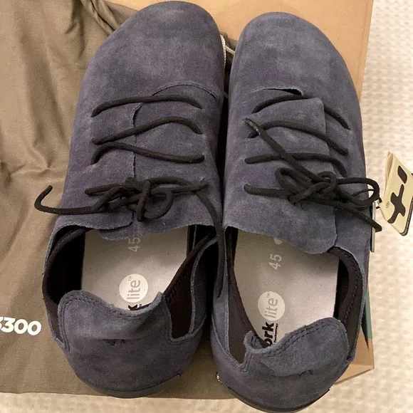 NEW! OeTZ 3300 SUPERSLICK Suede Leather Lace-up Shoe 44/11 45/12 46/13 Navy Blue
