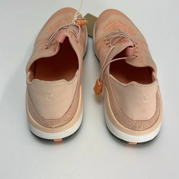 NEW Olukai Miki Trainer Slip On Sneakers Peach Womens Size 7 Athletic Shoes NWT
