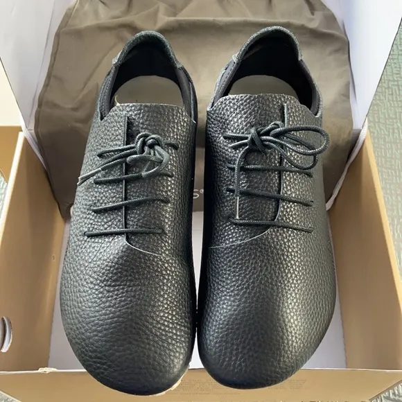 NEW! OTZ SUPERSLICK 43/10 44/11 45/12 Men Black/Silver Gray Leather Lace-up Shoe