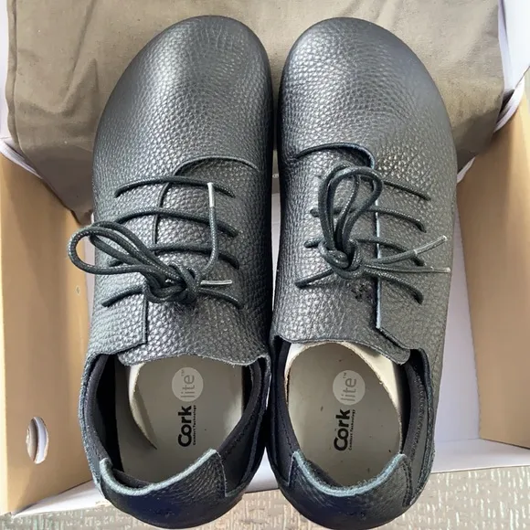 NEW! OTZ SUPERSLICK 43/10 44/11 45/12 Men Black/Silver Gray Leather Lace-up Shoe