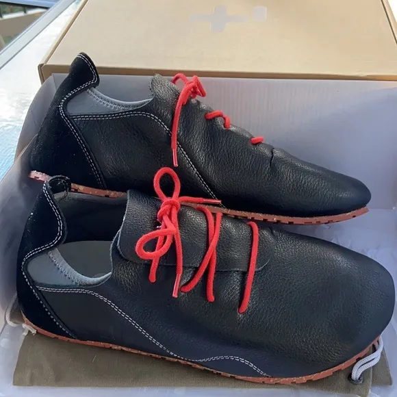 NEW! OTZ SUPERSLICK Black Leather Lace-up Shoes