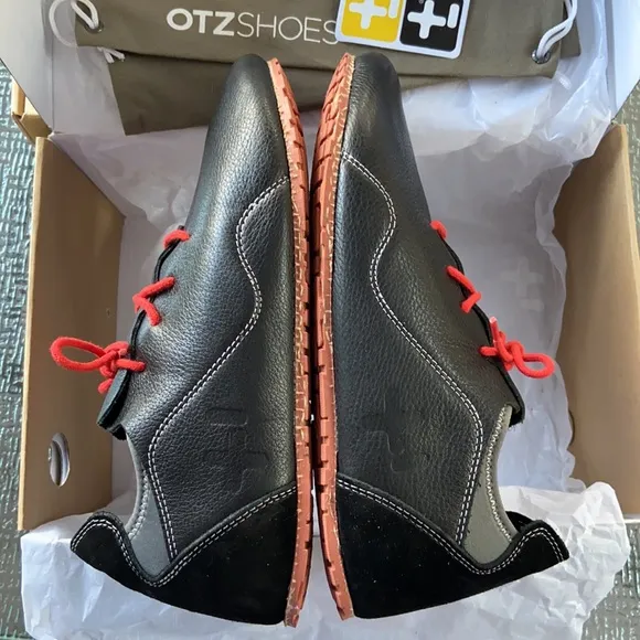 NEW! OTZ SUPERSLICK Black Leather Lace-up Shoes