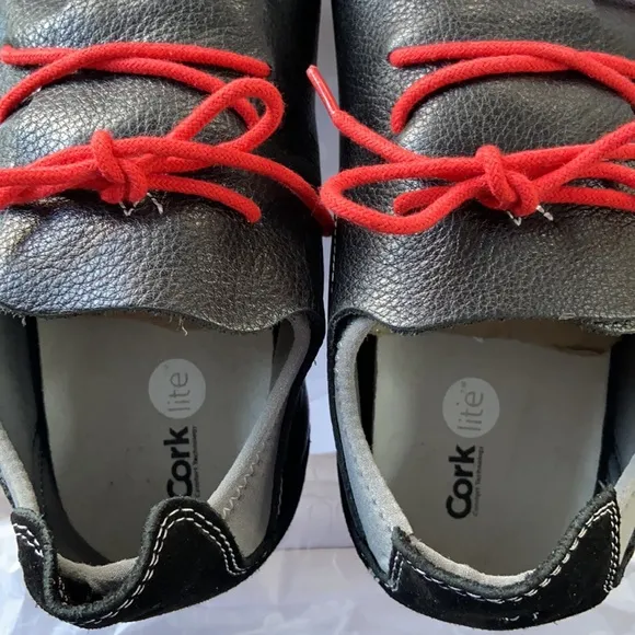 NEW! OTZ SUPERSLICK Black Leather Lace-up Shoes