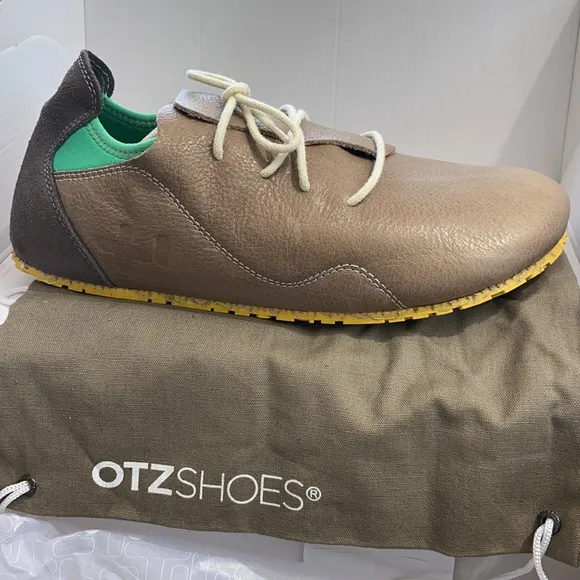 NEW! OTZ SUPERSLICK Leather Lace-up Shoes 44 EU/11 US Men 14 Women Smoke Sulphur