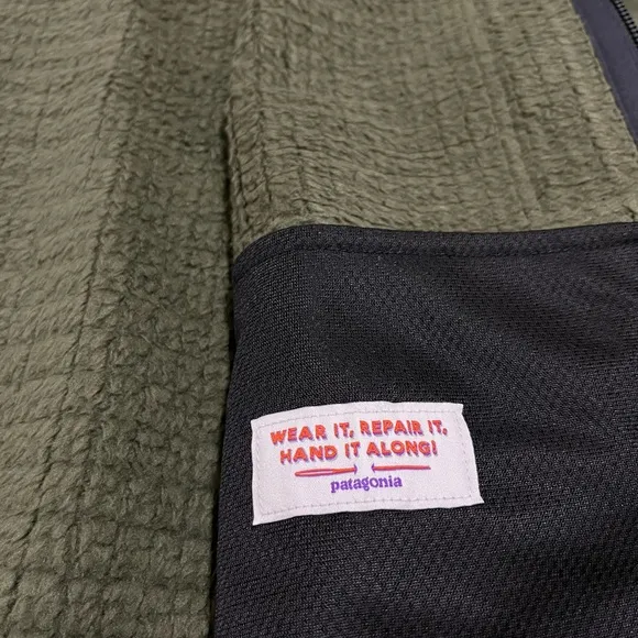 New Patagonia R2 TechFace Full Zip Jacket Green Fall Fleece Coat Mens Sizes