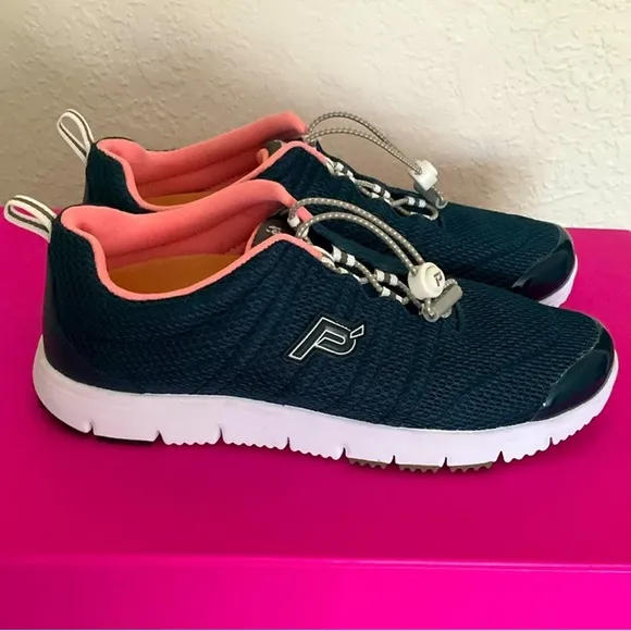 New Propet travelwalker II womens walking shoes navy melon.