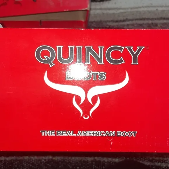 New Quincy Boots The Real American Boot Wide Square Toe Volcano Leather Roses .