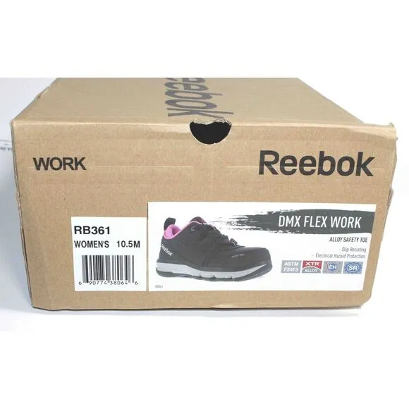 NEW Reebok DMX Flex Work Alloy Toe Safety Shoes RB361 Womens Sz 10.5 M ASTM F241