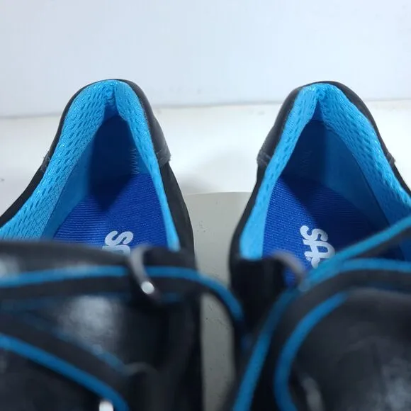 NEW SAS Sporty Lux Shoes Womens 8.5N Black Blue Comfort Walking Sneakers USA