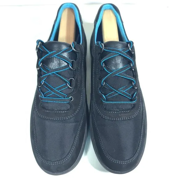 NEW SAS Sporty Lux Shoes Womens 8.5N Black Blue Comfort Walking Sneakers USA