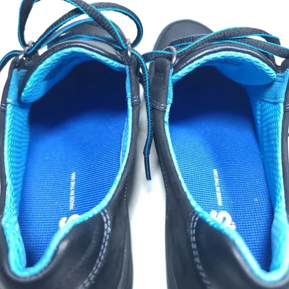 NEW SAS Sporty Lux Shoes Womens 8.5N Black Blue Comfort Walking Sneakers USA
