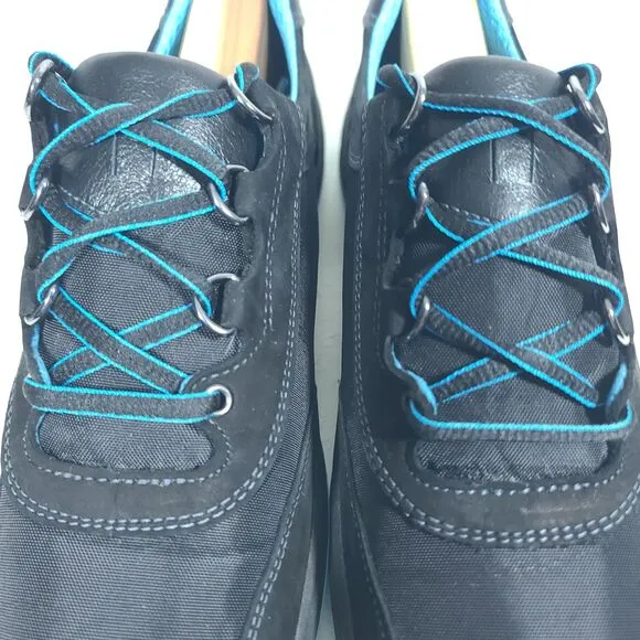 NEW SAS Sporty Lux Shoes Womens 8.5N Black Blue Comfort Walking Sneakers USA