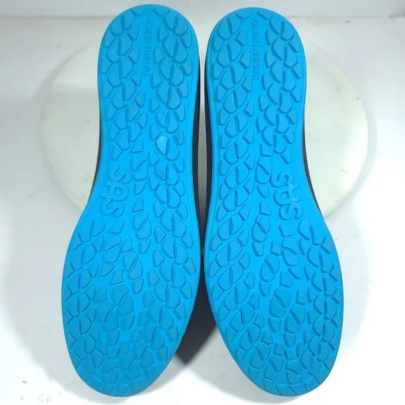 NEW SAS Sporty Lux Shoes Womens 8.5N Black Blue Comfort Walking Sneakers USA