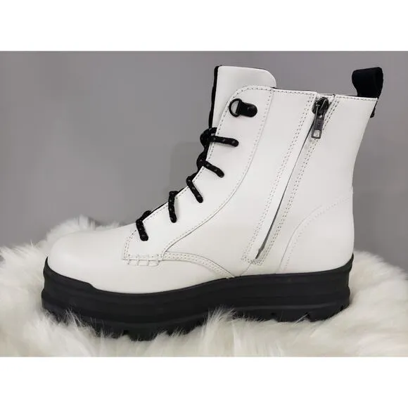 NEW Size 11 UGG Solid White Sidnee Waterproof Platform Lug Combat Boots Punk