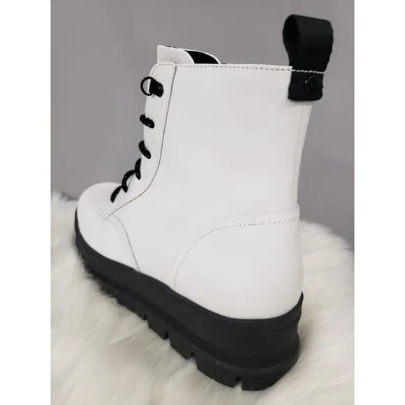 NEW Size 11 UGG Solid White Sidnee Waterproof Platform Lug Combat Boots Punk
