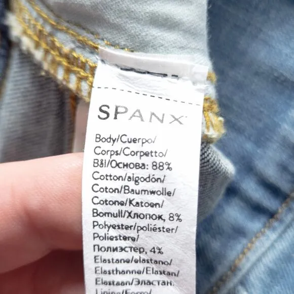 NEW Spanx Women’s Vintage Indigo Jeans Straight Leg Pull-On Plus Size Tall 1X