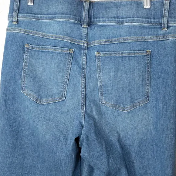 NEW Spanx Women’s Vintage Indigo Jeans Straight Leg Pull-On Plus Size Tall 1X