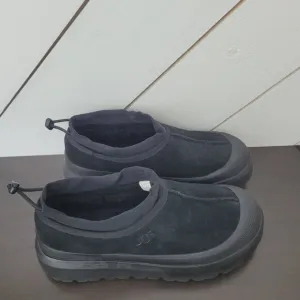 NEW UGG Mens 10 Tasman Weather Hybrid Shoes Black Suede &amp; Rubber Slip-On /12CT