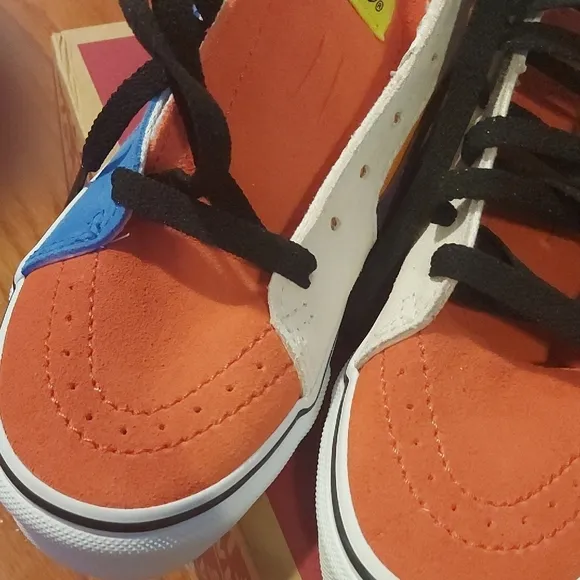 NEW Vans Blue and Orange High-Top Sneakers