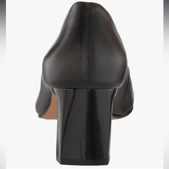 NEW Vince Camuto Tritellia Black Leather Pointy Work Pumps Women’s Heels 8.5