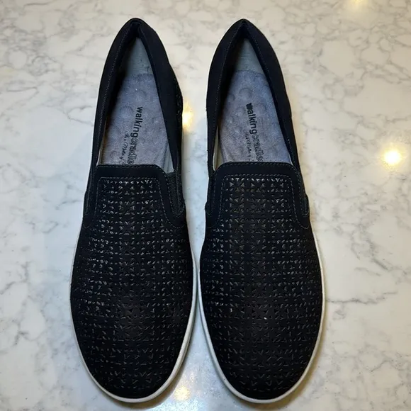 NEW Walking Cradles Orleans Comfort Shoes Black Slip On Size 12 Narrow