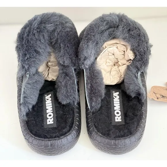 NEW Women's Joseph Seibel ROMIKA MONACO Sheepskin Slippers Clogs Sz 36 Or 5.5-6
