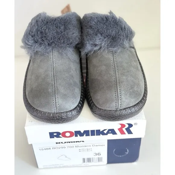 NEW Women's Joseph Seibel ROMIKA MONACO Sheepskin Slippers Clogs Sz 36 Or 5.5-6