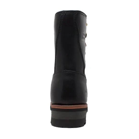 NEW Ad Tec 9” Steel Toe Black Logger Boots
